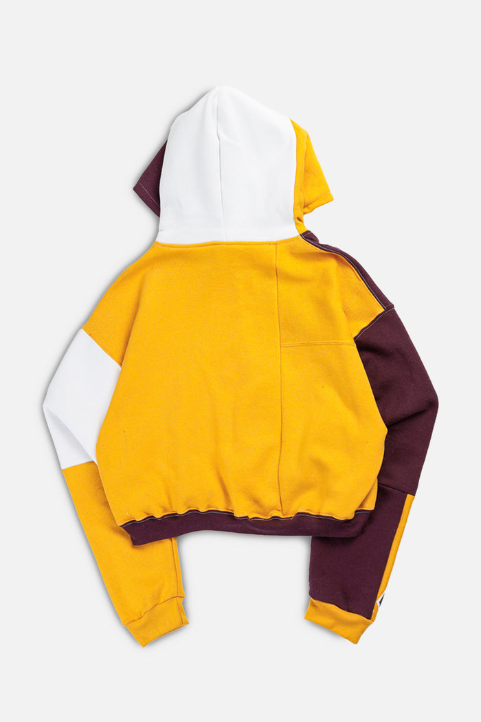 Frankie Rework Varsity Crop Zip Hoodie - L