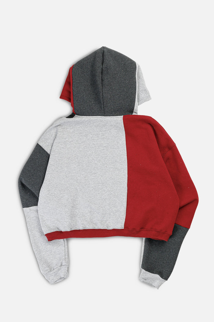 Frankie Rework Varsity Crop Zip Hoodie - L
