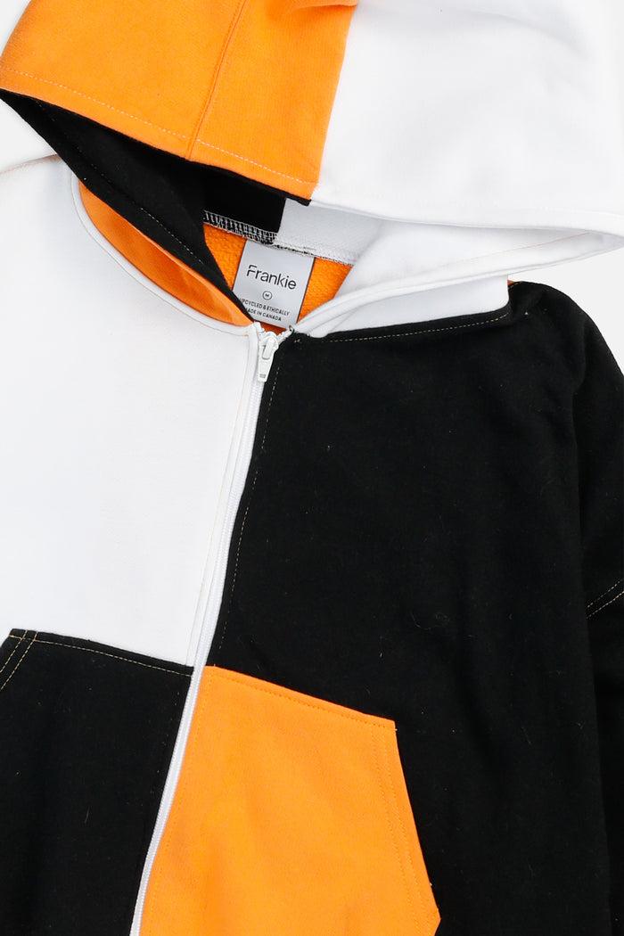 Frankie Rework Varsity Crop Zip Hoodie - M