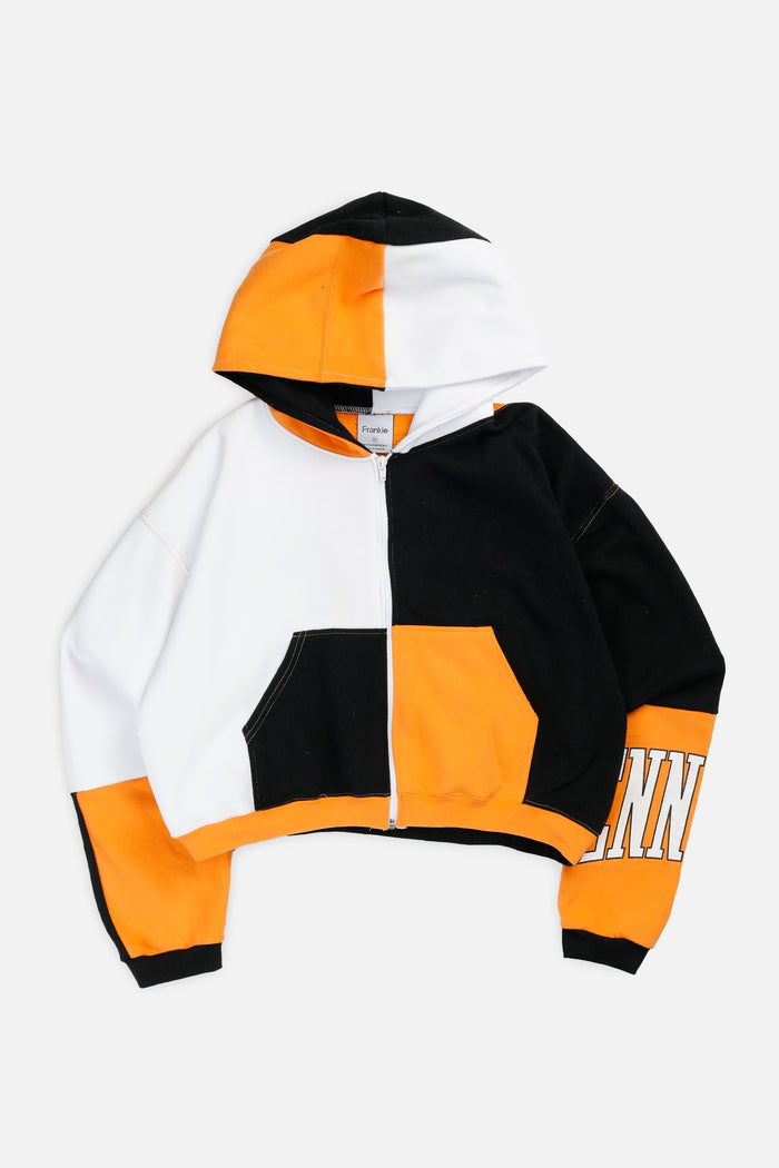 frankie Rework Varsity Crop Zip Hoodie - M