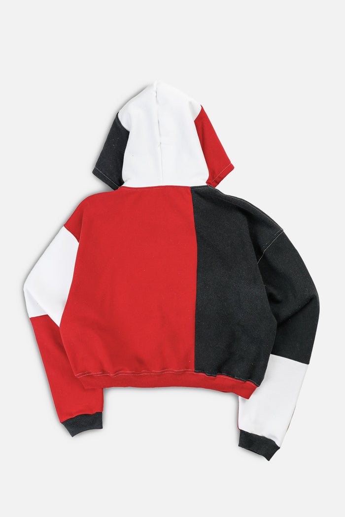 Frankie Rework Varsity Crop Zip Hoodie - M
