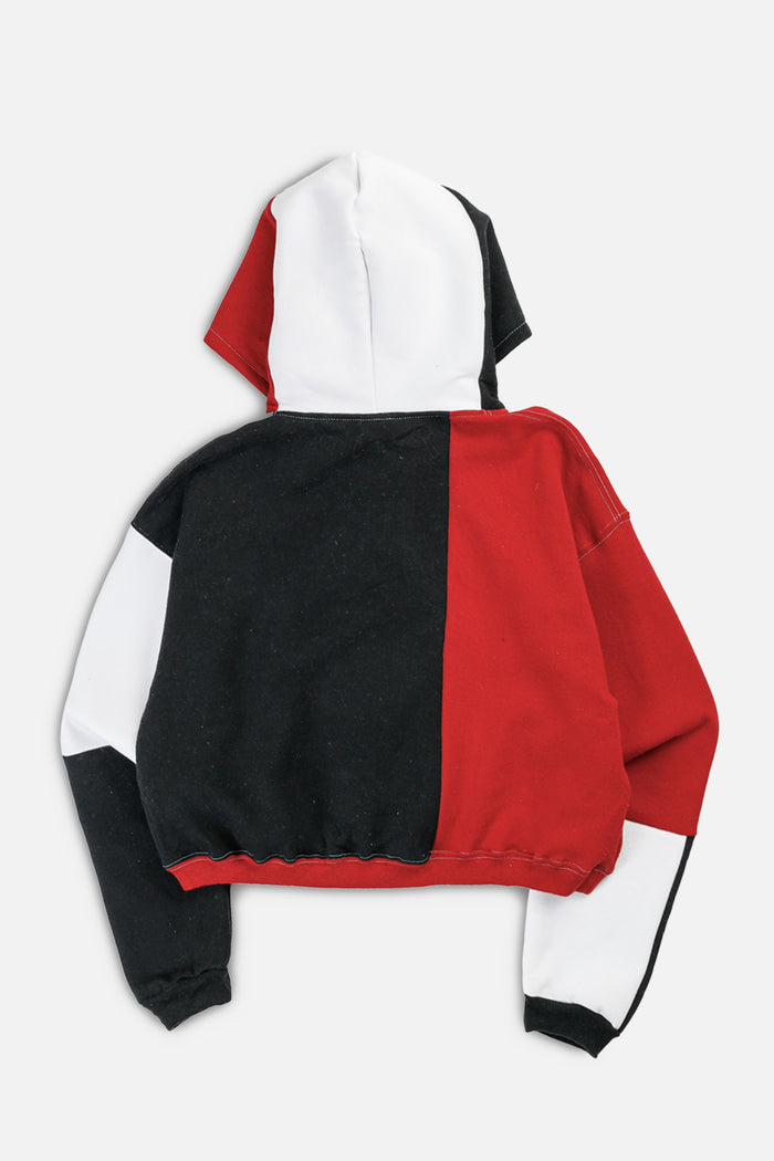 Frankie Rework Varsity Crop Zip Hoodie - M