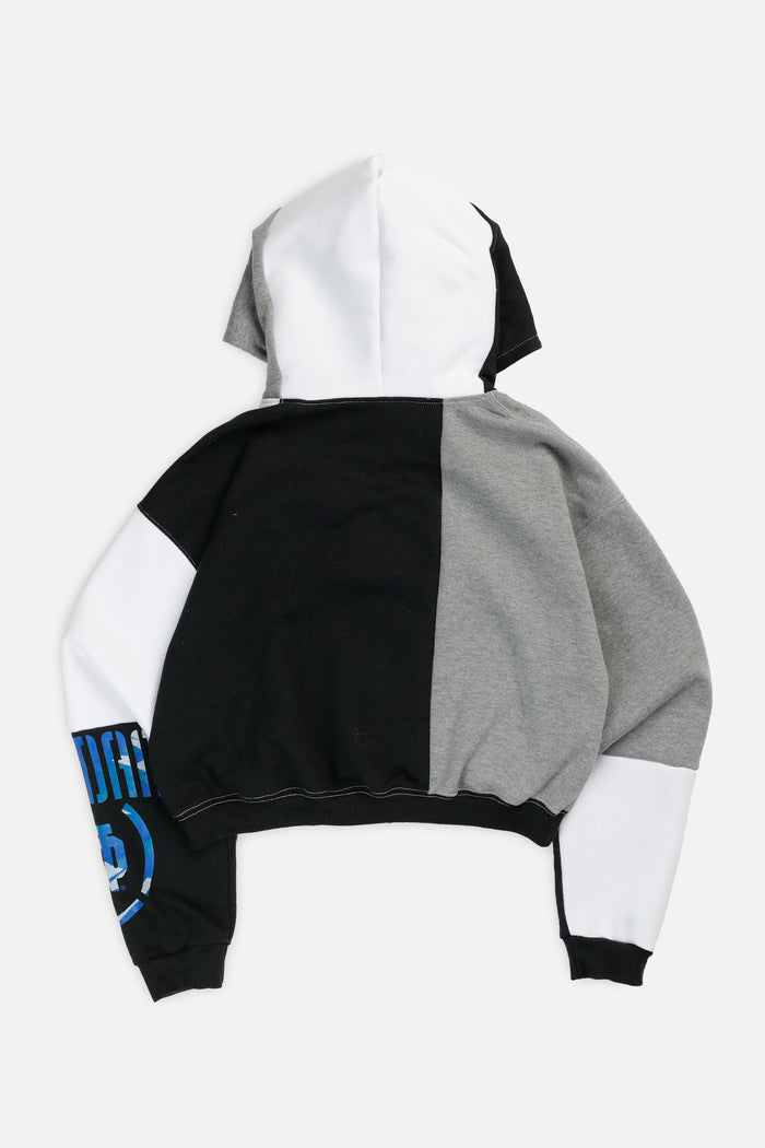 Frankie Rework Varsity Crop Zip Hoodie - S