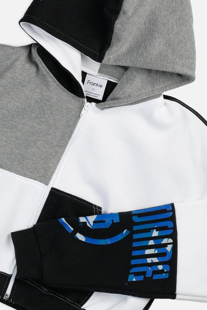 Frankie Rework Varsity Crop Zip Hoodie - S