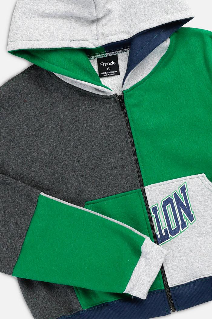 Frankie Rework Varsity Crop Zip Hoodie - S