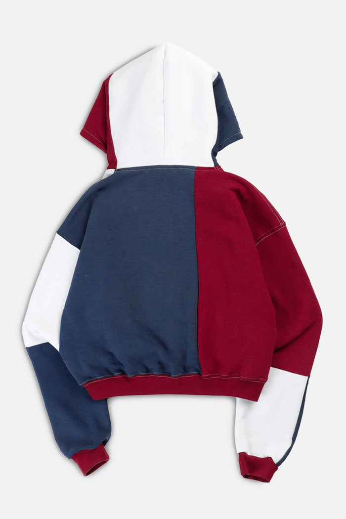 Frankie Rework Varsity Crop Zip Hoodie - S