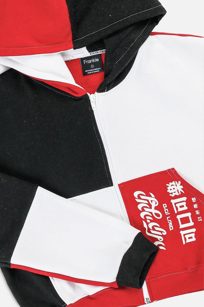 Frankie Rework Varsity Crop Zip Hoodie - S