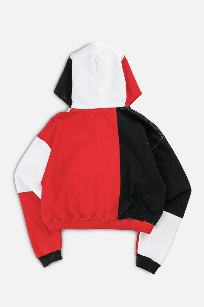 Frankie Rework Varsity Crop Zip Hoodie - S