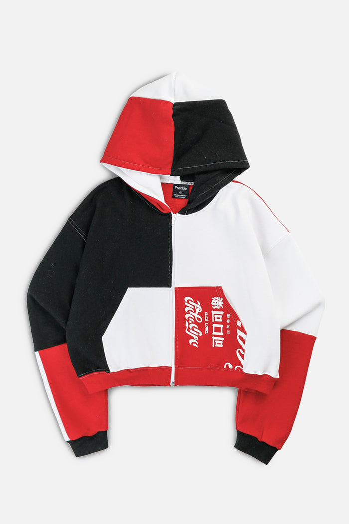 frankie Rework Varsity Crop Zip Hoodie - S