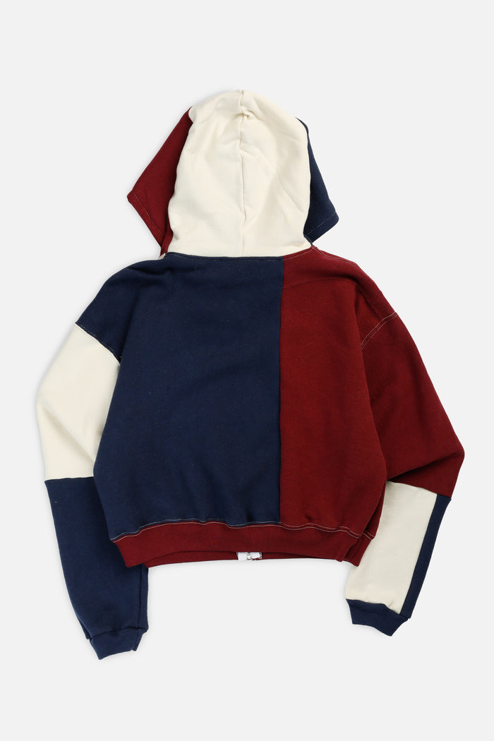 Frankie Rework Varsity Crop Zip Hoodie - XS