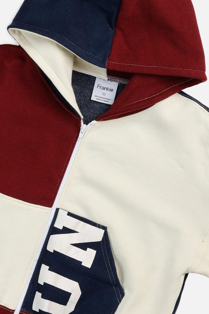 Frankie Rework Varsity Crop Zip Hoodie - XS