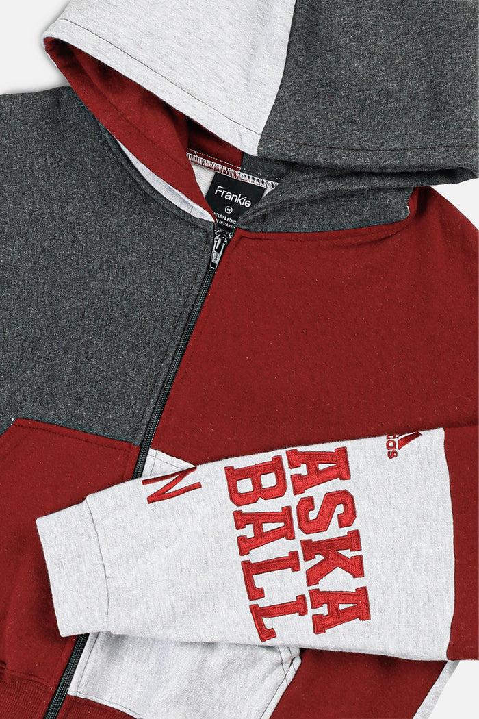 Frankie Rework Varsity Crop Zip Hoodie - XS