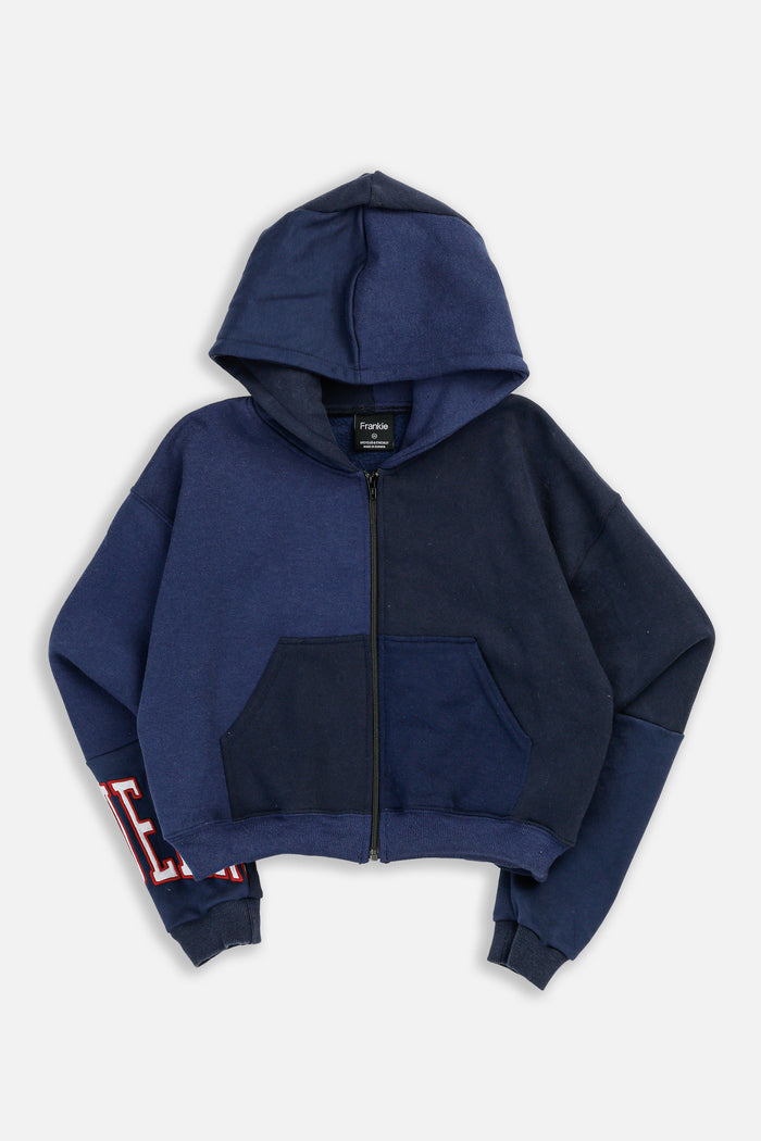 frankie Rework Varsity Crop Zip Hoodie - XS