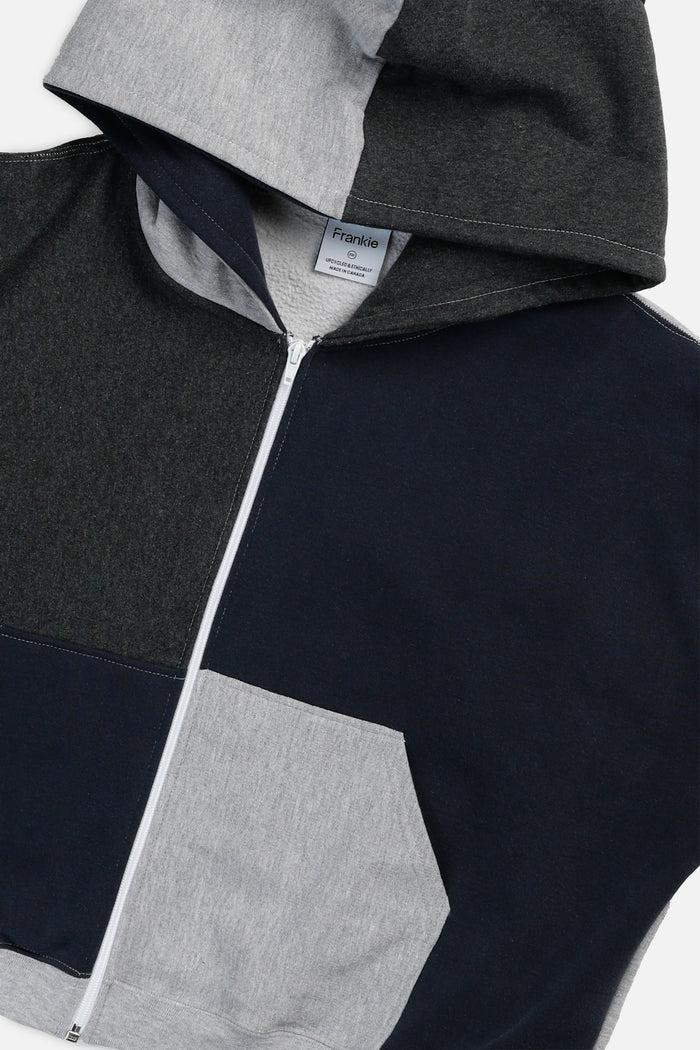 Frankie Rework Varsity Crop Zip Hoodie - XXL