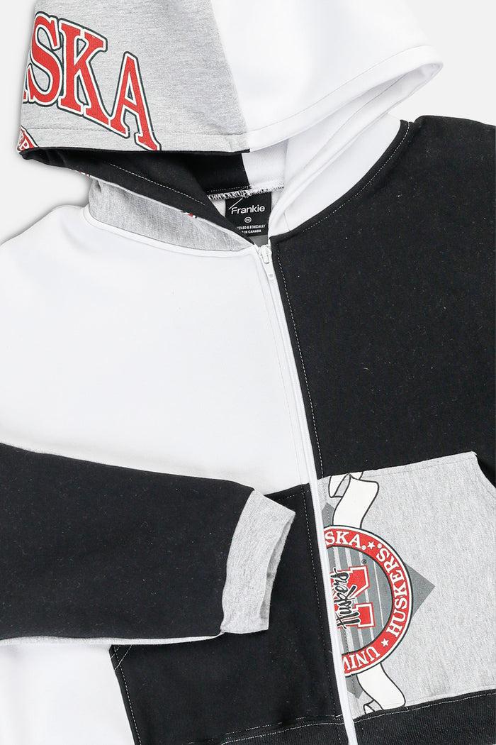 Frankie Rework Varsity Crop Zip Hoodie - XXL