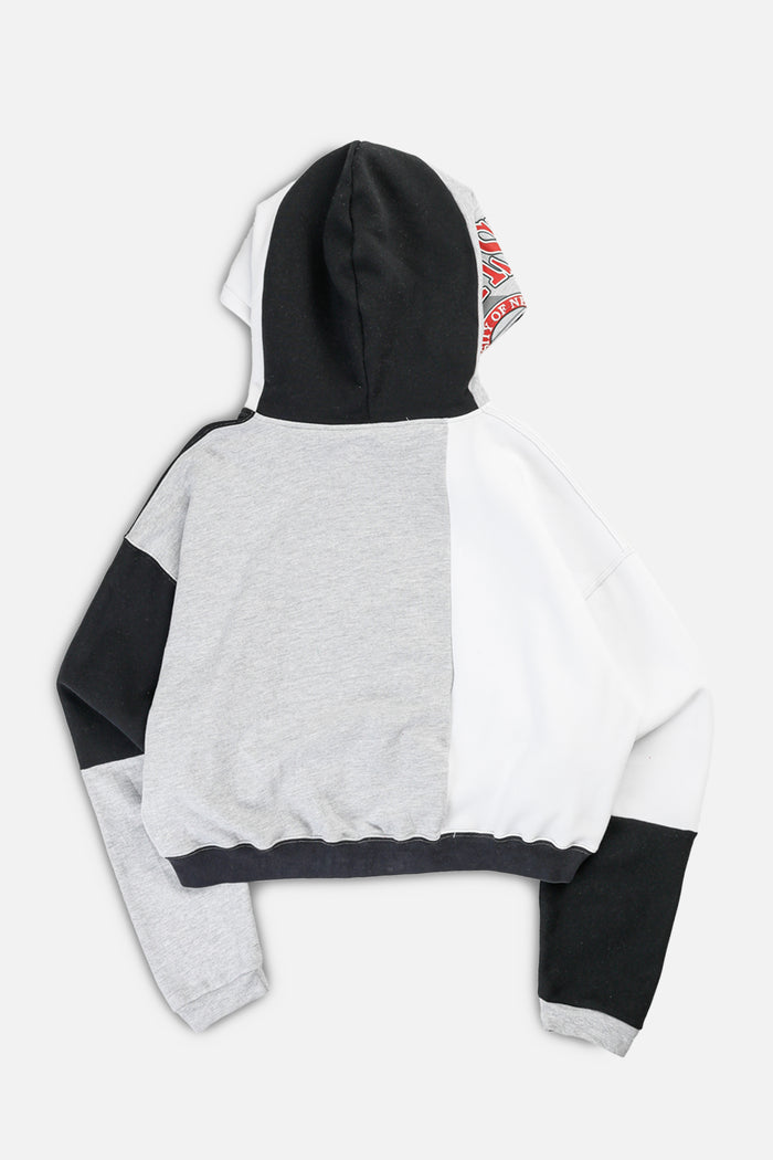 Frankie Rework Varsity Crop Zip Hoodie - XXL
