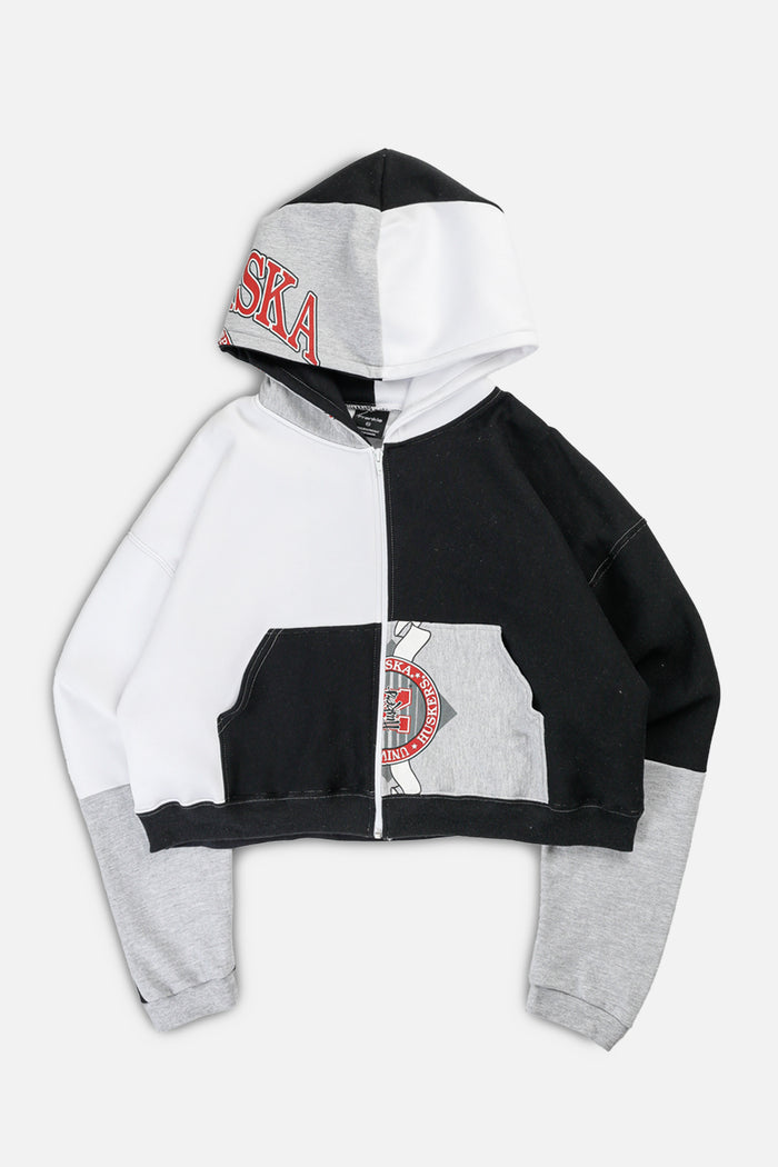 frankie Rework Varsity Crop Zip Hoodie - XXL
