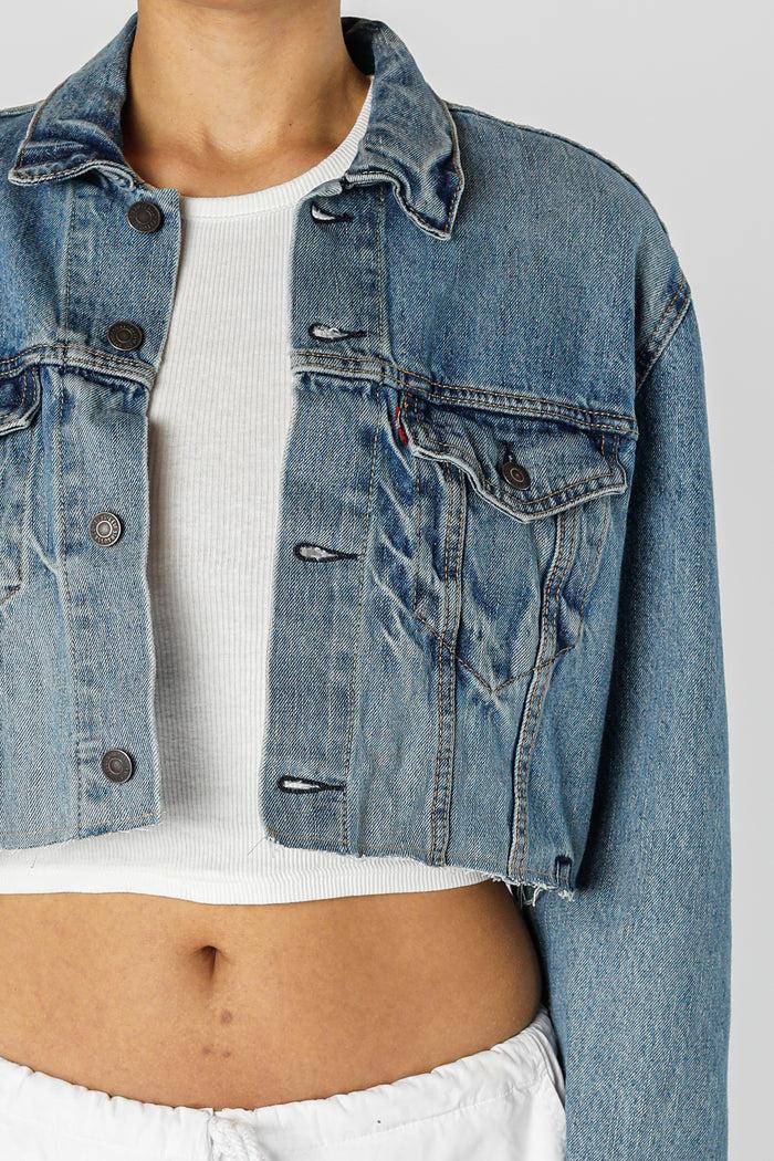 Frankie Rework Vintage Levi's Crop Denim Jacket - M