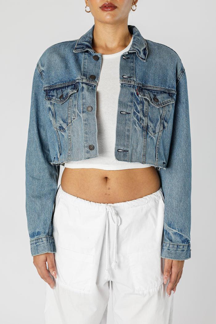 frankie Rework Vintage Levi's Crop Denim Jacket - M