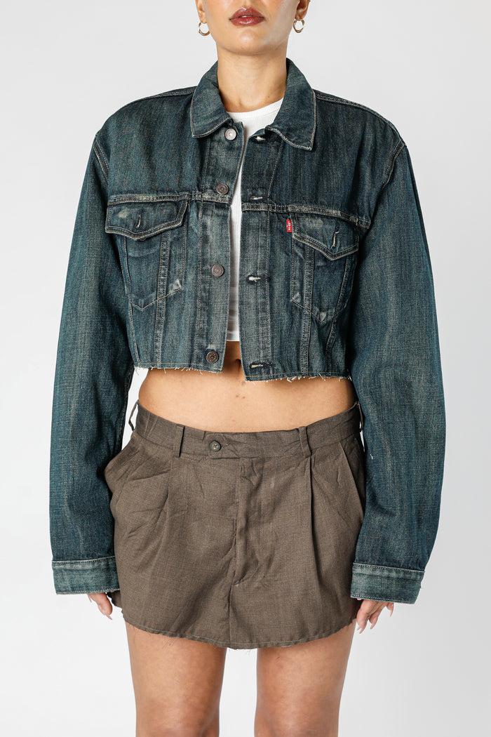 frankie Rework Vintage Levi's Crop Denim Jacket - XL