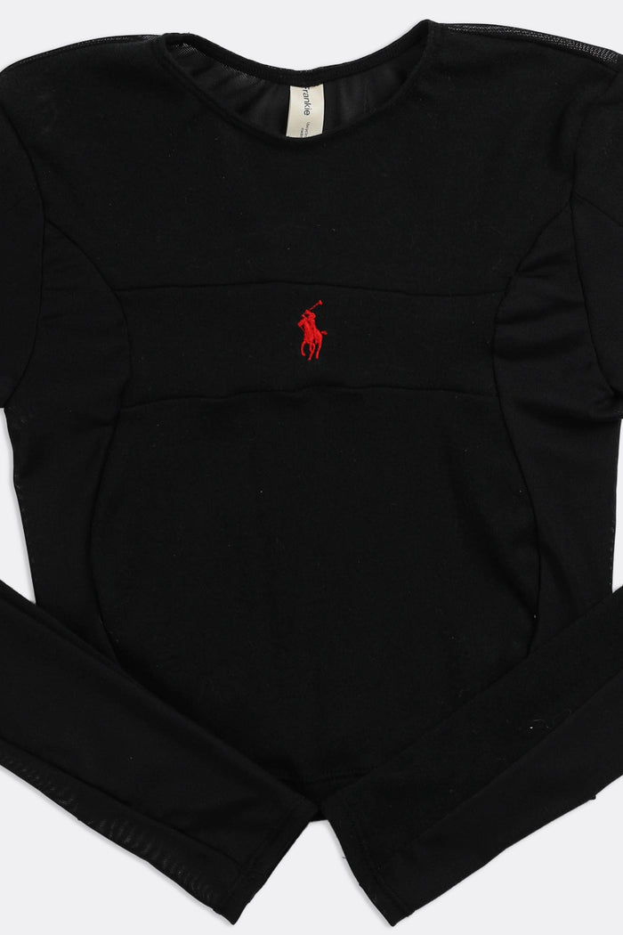 Frankie Rework Wave Mesh Long Sleeve Top - XS