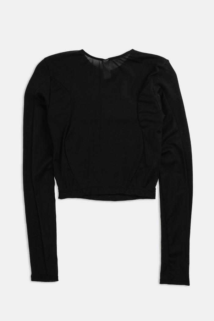 Frankie Rework Wave Mesh Long Sleeve Top - XS