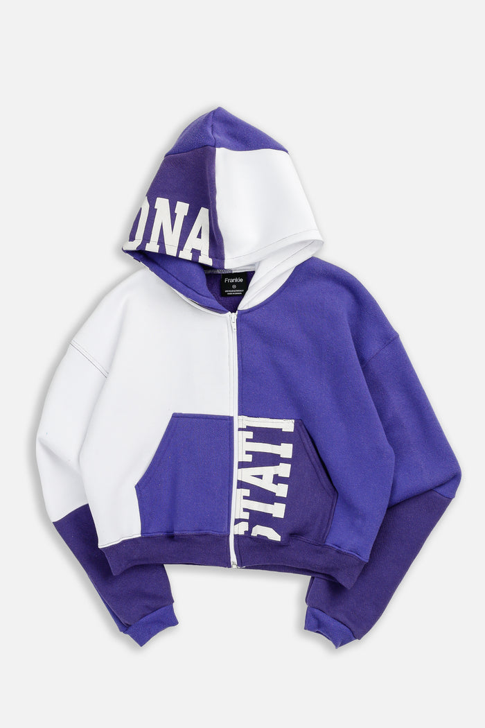 frankie Rework Winowa State Crop Zip Hoodie - XS