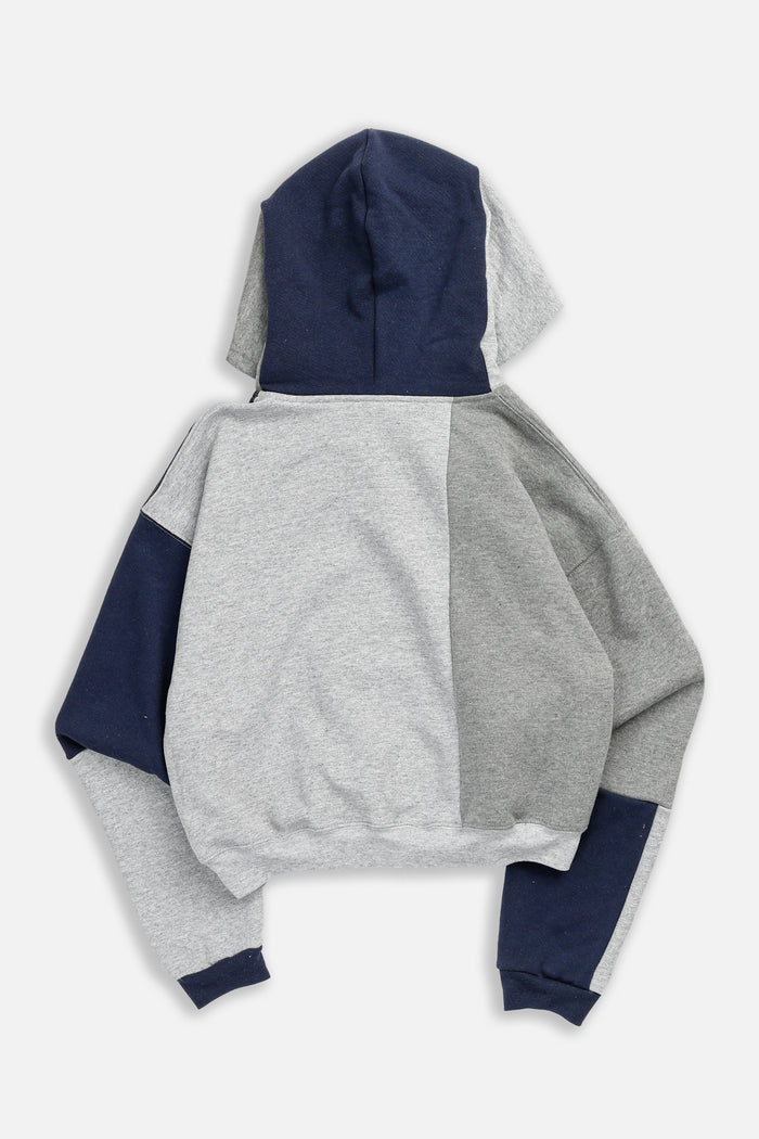 Frankie Rework Yale Crop Zip Hoodie - XS