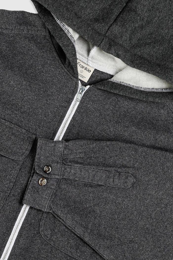 Frankie Unisex Rework Hooded Flannel - L