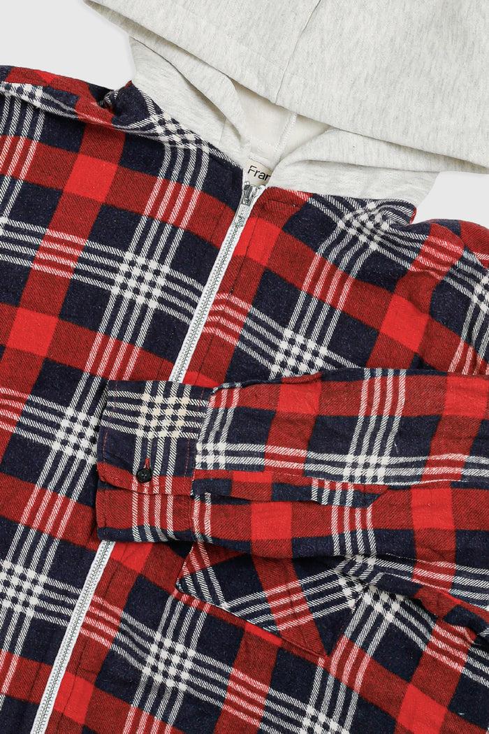 Frankie Unisex Rework Hooded Flannel - L
