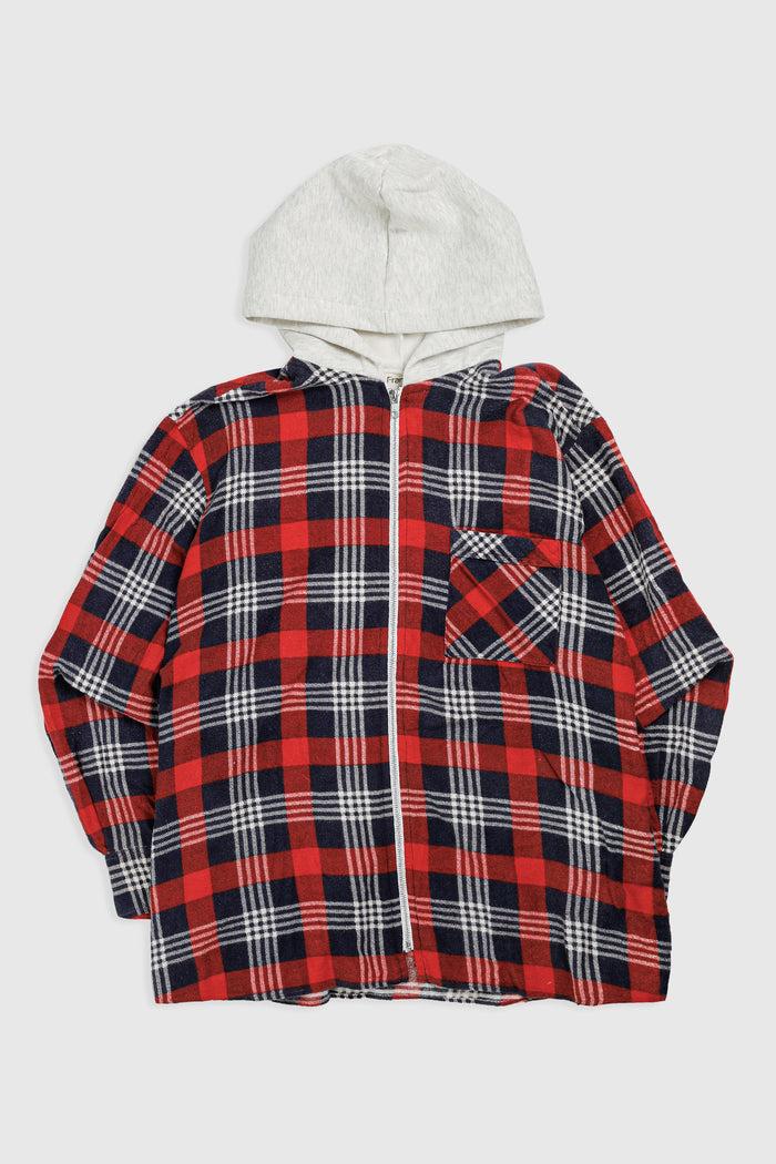 frankie Unisex Rework Hooded Flannel - L