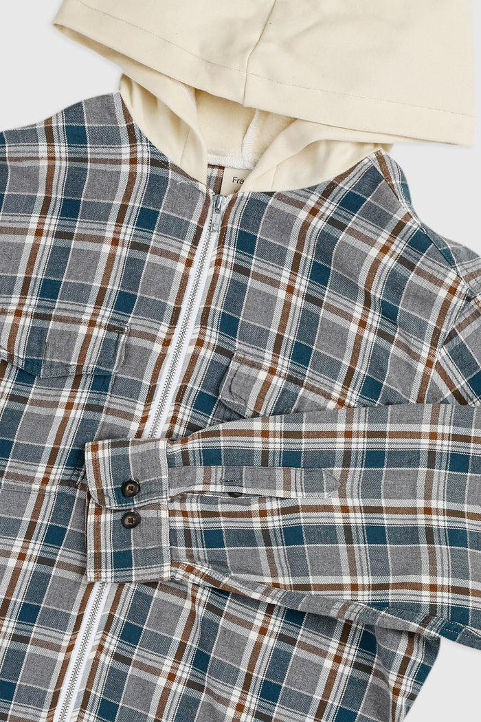 Frankie Unisex Rework Hooded Flannel - M