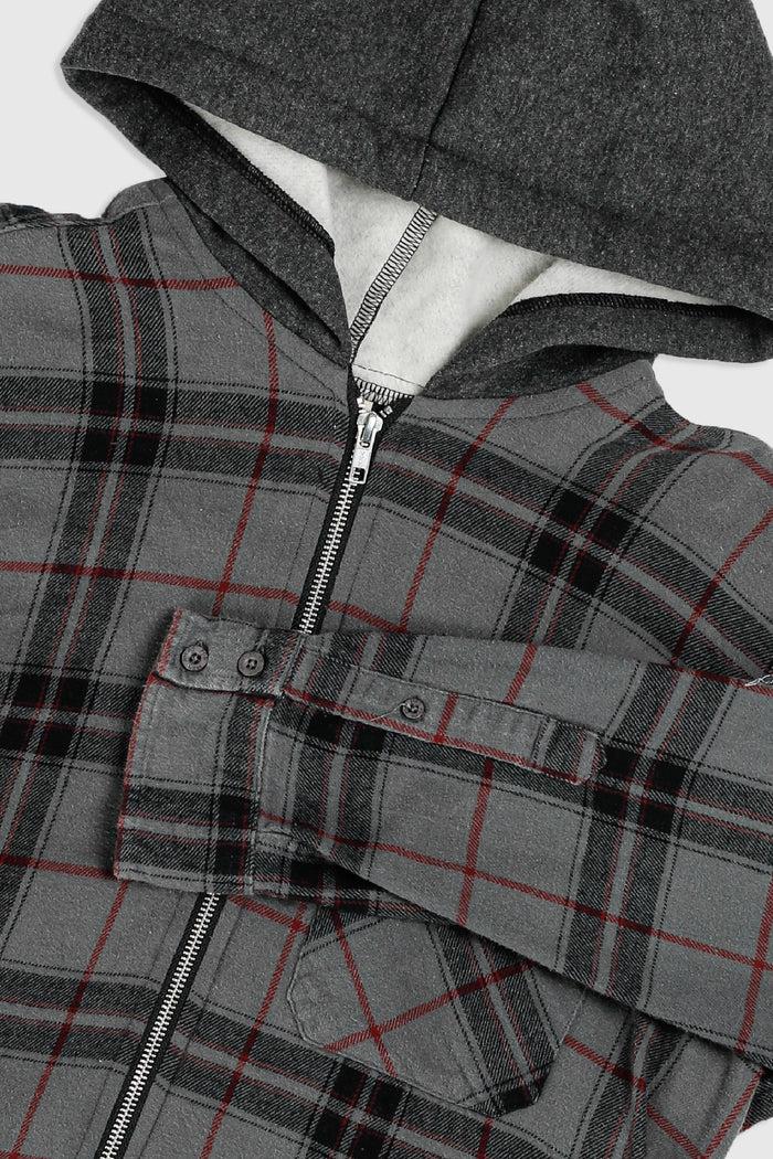 Frankie Unisex Rework Hooded Flannel - M