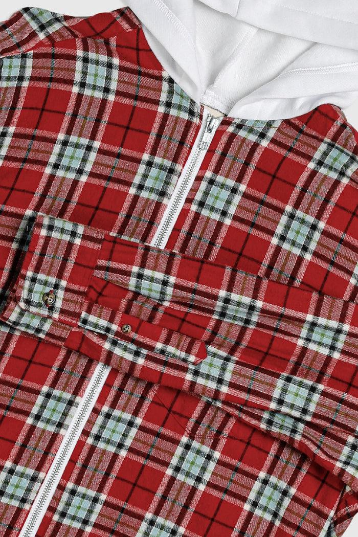 Frankie Unisex Rework Hooded Flannel - M