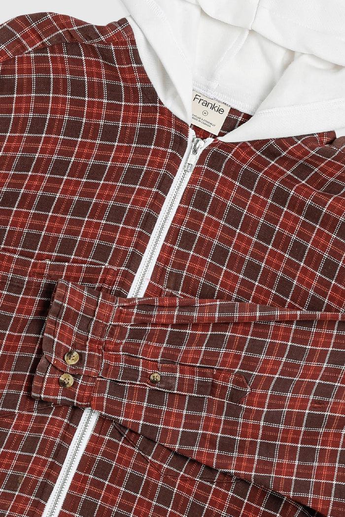 Frankie Unisex Rework Hooded Flannel - M