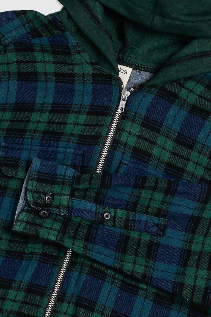 Frankie Unisex Rework Hooded Flannel - S