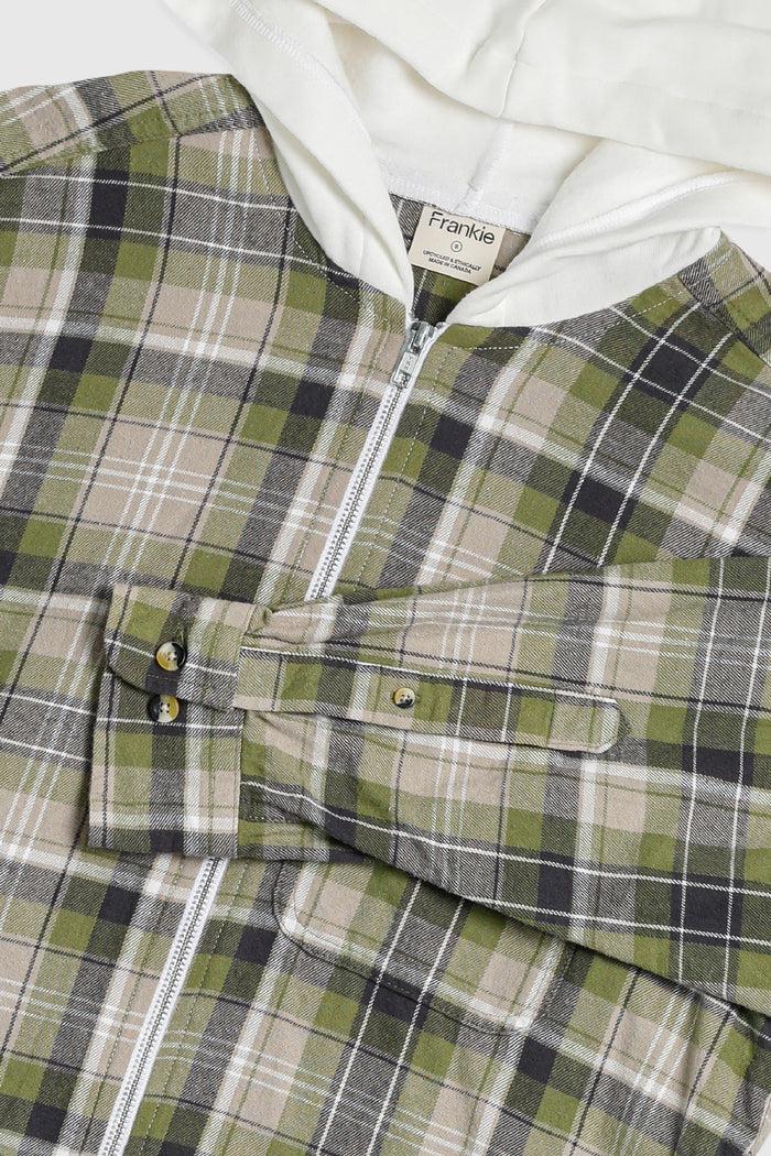 Frankie Unisex Rework Hooded Flannel - S