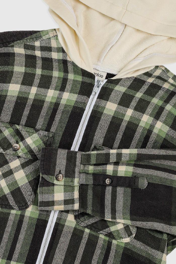 Frankie Unisex Rework Hooded Flannel - S