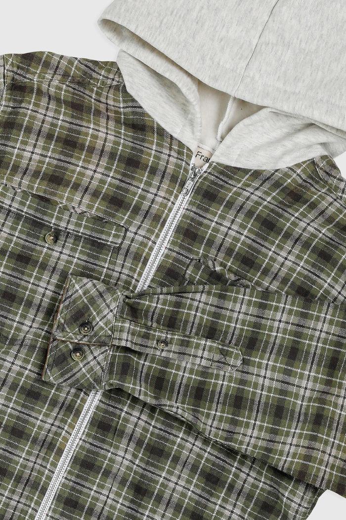 Frankie Unisex Rework Hooded Flannel - S
