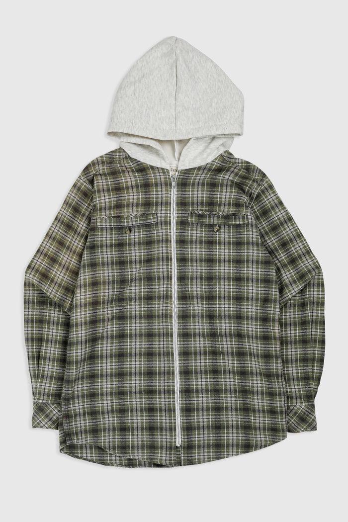 frankie Unisex Rework Hooded Flannel - S
