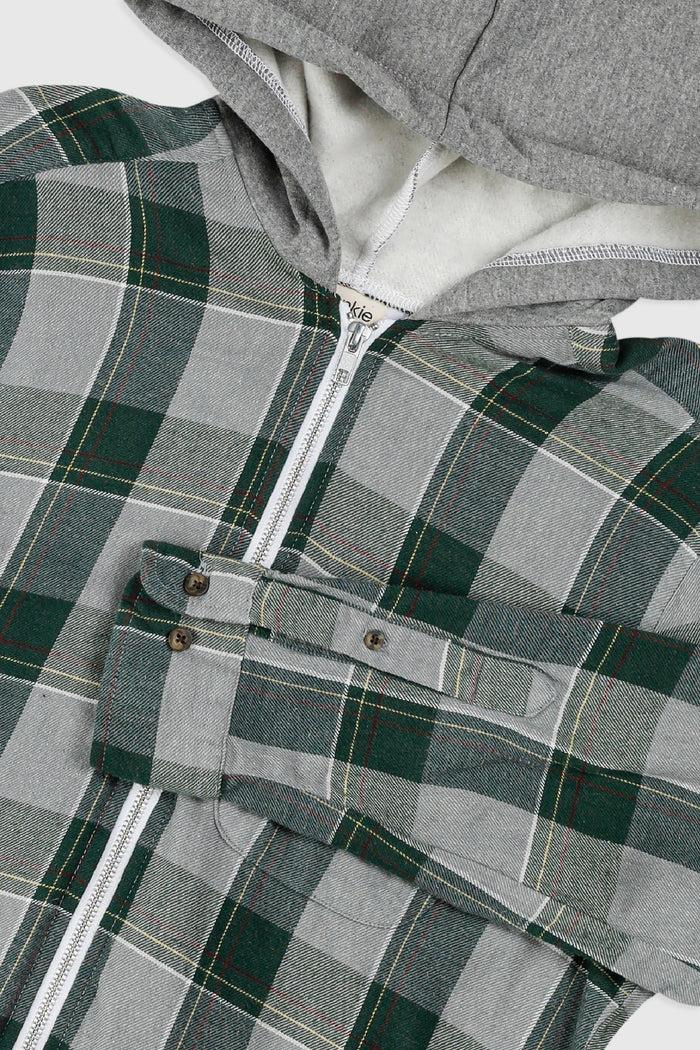 Frankie Unisex Rework Hooded Flannel - S