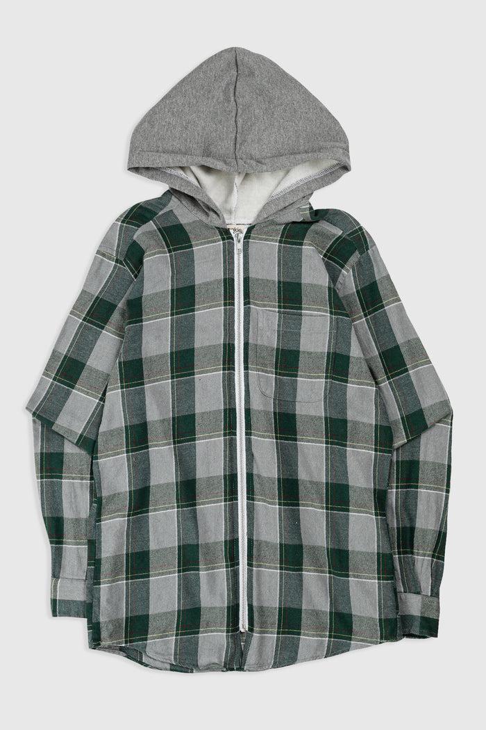 frankie Unisex Rework Hooded Flannel - S