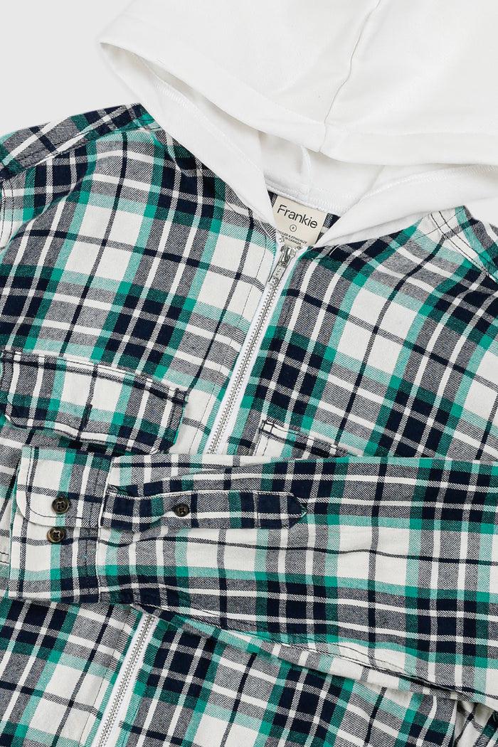 Frankie Unisex Rework Hooded Flannel - S