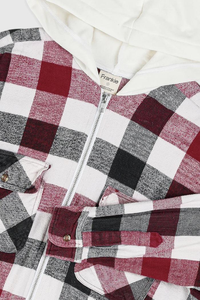 Frankie Unisex Rework Hooded Flannel - S