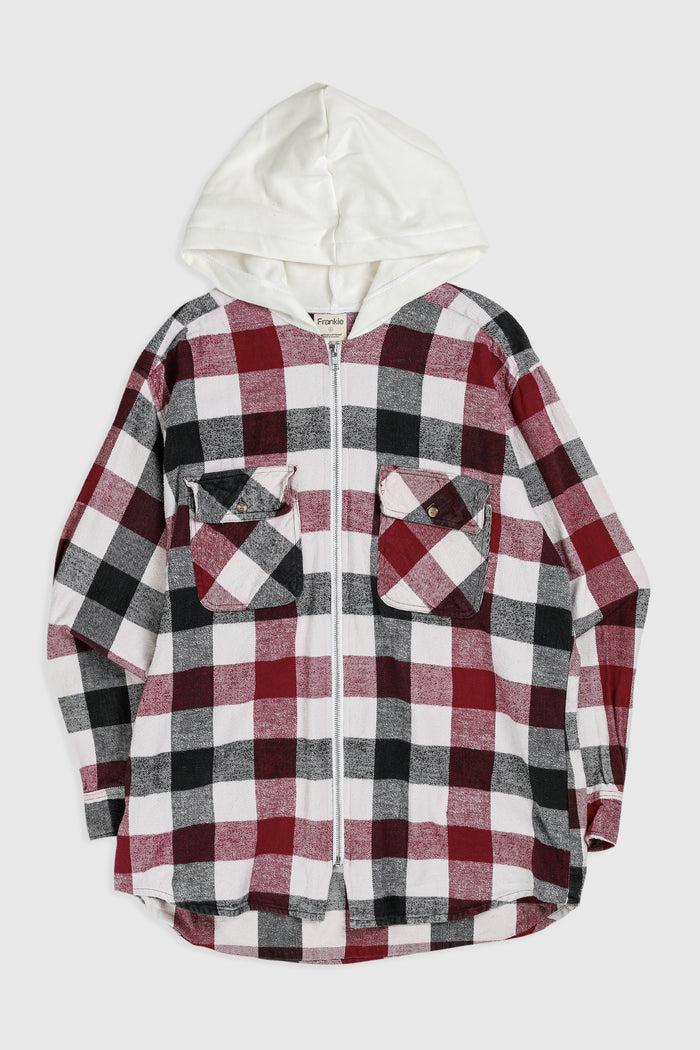 frankie Unisex Rework Hooded Flannel - S