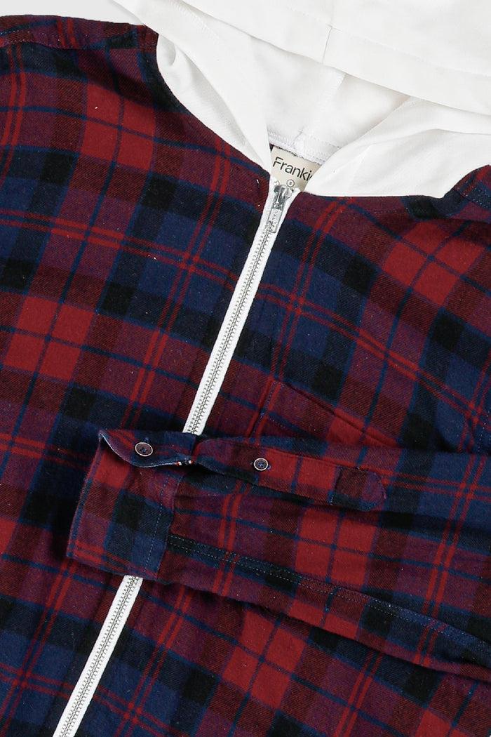 Frankie Unisex Rework Hooded Flannel - S