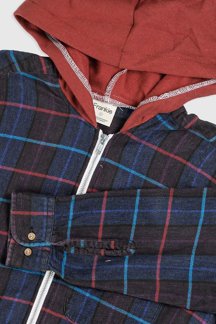 Frankie Unisex Rework Hooded Flannel - S