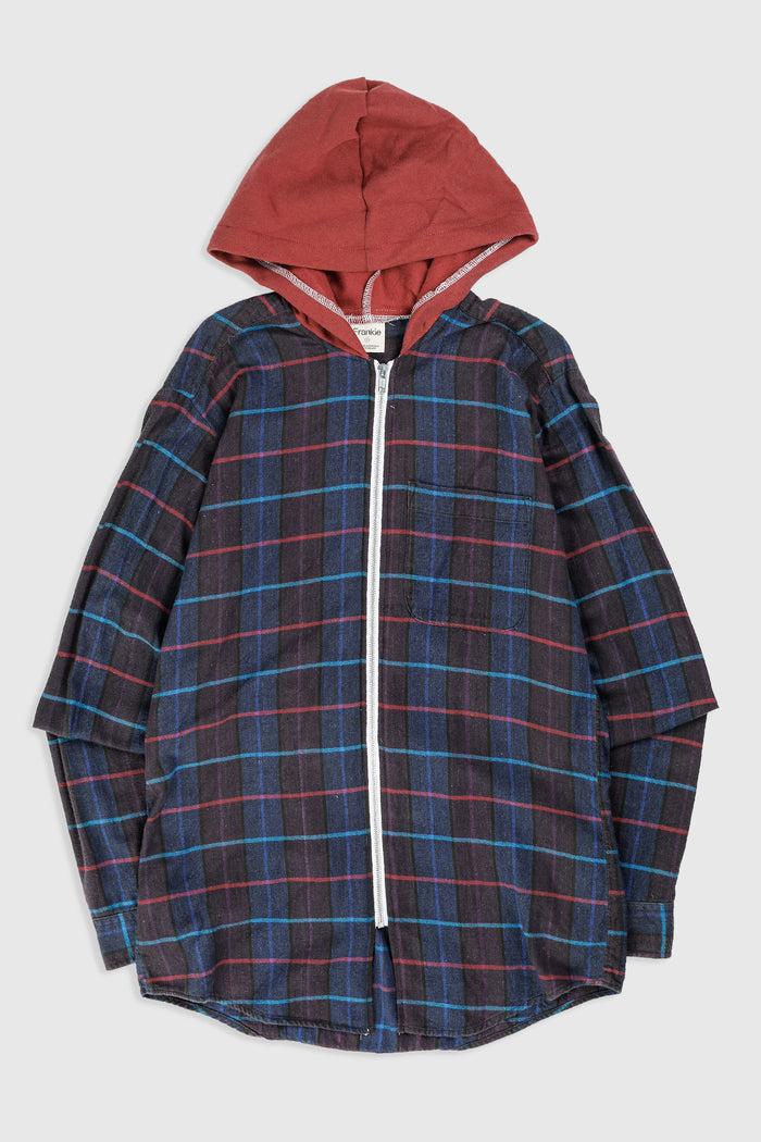 frankie Unisex Rework Hooded Flannel - S