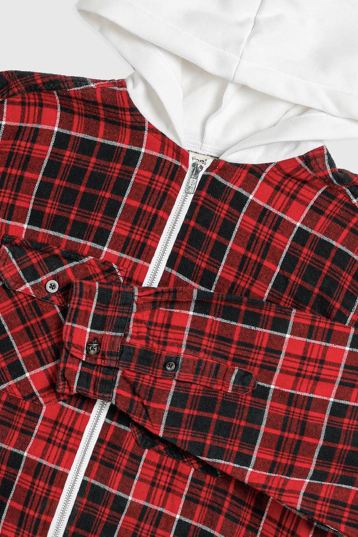 Frankie Unisex Rework Hooded Flannel - S