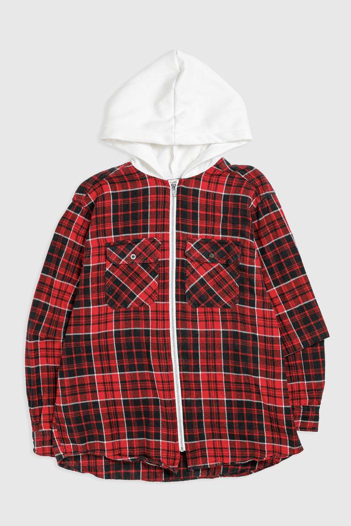 frankie Unisex Rework Hooded Flannel - S